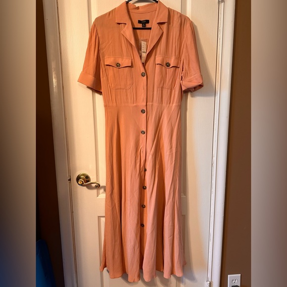 J. Crew size 10 full length dress. Light pink/terracotta - Picture 1 of 3